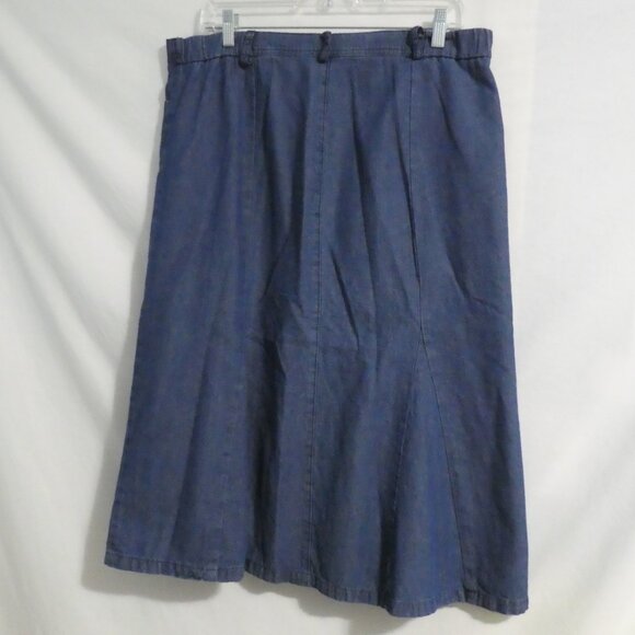 SOUTHERN LADY | size 14 | Blue Denim Skirt | 100% Cotton - Picture 2 of 16